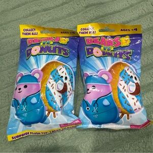 Bears vs Donuts Surprise Plush Toy - Blind Box - Two Random Package - NEW